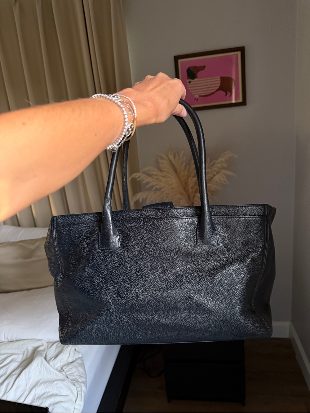 Chanel cert executive Black Tote shoulder Bag - Picture 4 of 14